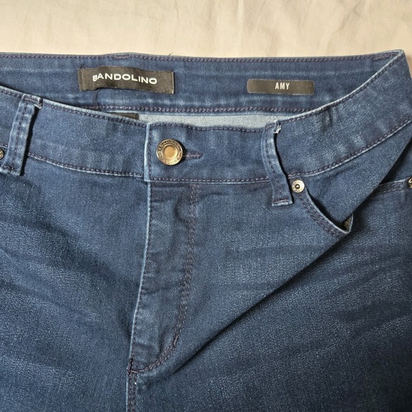 BANDOLINO AMY Jeans Stretch Denim Straight Leg Jeans Size 12 EUC - Picture 5 of 7